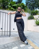 Crop top Premium esqueleto negro