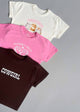 PACK X3 BABY TEES PINK BROWN & WHITE