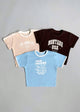 PACK X3 BABY TEES BROWN NUDE & BLUE