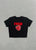 Crop Top - rasp berry negro