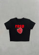 Crop Top - rasp berry negro